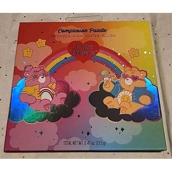 CARE BEARS Complexion Palette - Bronzer/Highlighter/Blush - 6 Shades - New