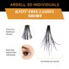 Ardell 3D Individuals Short Black False Lashes x 4 packs