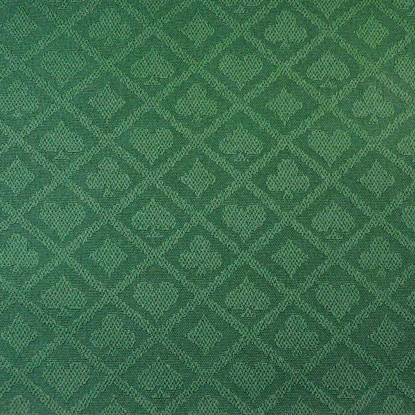 Suited Poker Table Speed Cloth, 108 x 60 Inches Two Tone Table Cloth with Diamonds Hearts Clubs and Spades Patterns, Dustproof and Waterproof Tablecloth for Poker Tables (Green)