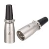 sourcing map 3-Pin XLR Male Connector for Microphone Mic Cable Plug Connector Mic Audio Socket 2pcs