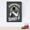 Nacnic Poster always wears beard. Design decorative sheet. A3 size