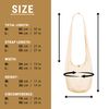 PANASIAM Shoulder Bag Made of Hemp I Large Fabric Bag in 2 Sizes for Men and Women I Pleasantly Light & Pleasantly Robust I with Zip and Extra Inner Pocket I Shoulder Bag, Cream-white