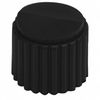 KNOB PLASTIC 1/4" DIA BLACK (1 piece)