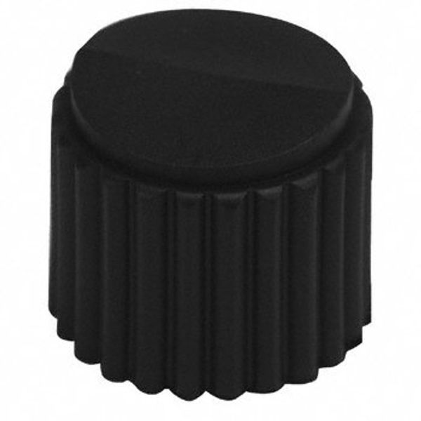 KNOB PLASTIC 1/4" DIA BLACK (1 piece)