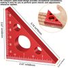 GREBSTK Triangle Ruler 45&90 Degree Triangle Angle Ruler Carpentry Squares Measuring Tool for Woodworking