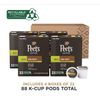 Peet's Coffee Dark Roast Decaffeinated Coffee K-Cup Pods 88 Count 4 Boxes