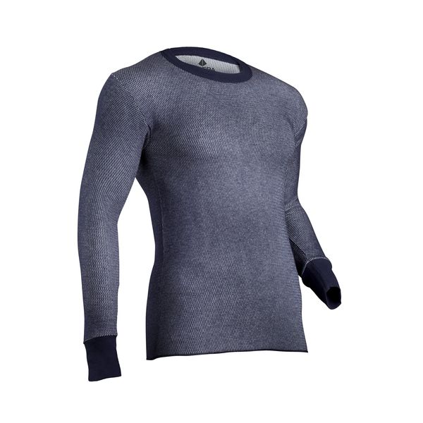 Indera Men's Dual Face Raschel Knit Performance Thermal Underwear Top with Silvadur