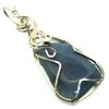 Aquamarine Gemstone Sterling Silver Wire Wrapped Pendant 01