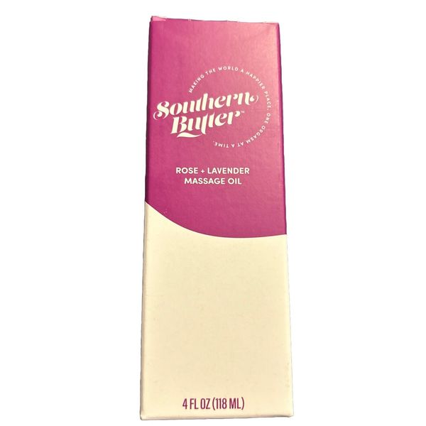 Southern Butter Massage Oil Rose and Lavender, 4 Ounce