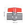 sourcing map PVC Ball Valve Supply Pipe Knob Threaded Ends G3/4 Female Thread Red Gray 2Pcs