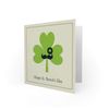 Wee Blue Coo St Patrick's Day Card - Moustache Design