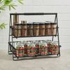 Gourmet Basics Flax Black Metal 2-Tier Basket