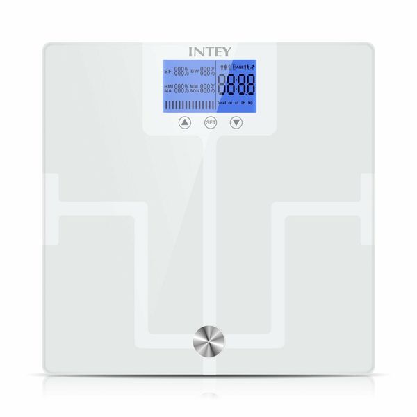 INTEY BODY FAT SCALE, BODY COMPOSITION MONITOR OF BODY WEIGHT (White)