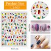 TOROKOM Color Graffiti Style Pattern Nail Stickers, 3D Stickers, Nail Art, Design, Nail Decor, Adult and Kids, Nail Jewelry (Set of 12)