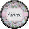 Personalized Wild Tulips Cabinet Knob (Black)