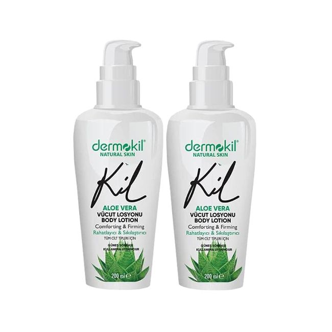 Dermokil Aloe Vera İçerikli Rahatlatıcı & Sıkılaştırıcı Vücut Losyonu 200 ml x 2 Adet