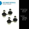 TRQ Front Sway Bar Stabilizer Link Set Compatible with 2001-2006 Hyundai Elantra