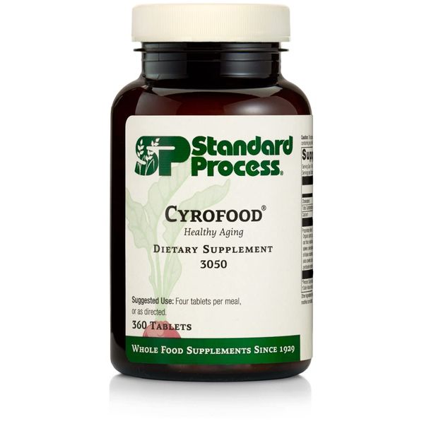 Standard Process Cyrofood - Whole Food Digestion, Digestive Health and Wellbeing with Shiitake, Reishi Mushroom Powder, Ascorbic Acid, Oat Flour, Wheat Germ, and More - 360 Tablets