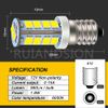 Ruiandsion 2pcs 12V E10 Base LED Upgrade Bulb 2835 18SMD Replacement Headlight Flashlight Torch Bulb, White