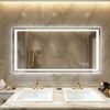 41" Bathroom Lighted LED Mirror Vanity Makeup Anti-fog Touch Switch Wall Mounted