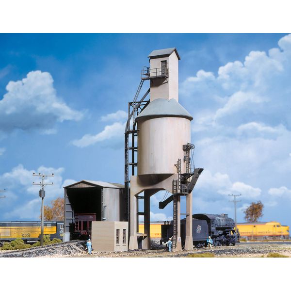 Walthers Cornerstone Series Kit HO Scale Concrete Coaling Tower Grey, 8