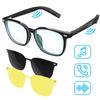 Smart Bluetooth Glasses, Built-in Mic/Speakers, 2 Interchangeable Filter Lenses