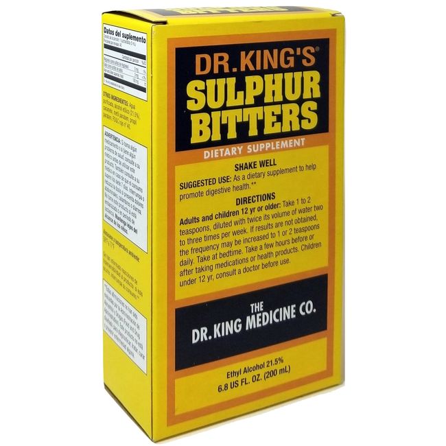 Dr King's Sulphur Bitters, Dietary Supplement 200 ml 6.8 oz