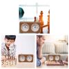 Chess Clock Timer, Mechanical Count Down Timer Chess Clock, Professional Analogue Competition Timer Clockwork Driven Timer for Tournament Board Game (Brown)