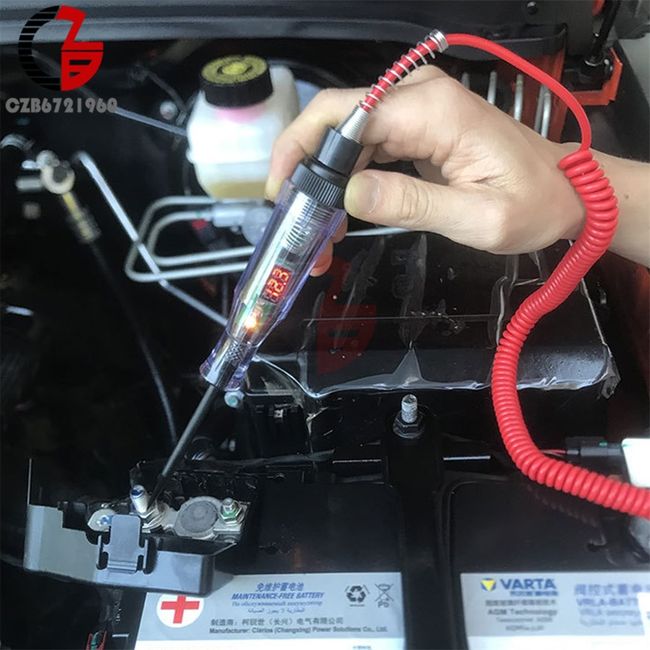 6V 12V 24V DC Car Truck Voltage Circuit Tester Digital Display Long Probe  Pen Light Bulb Automobile Diagnostic Tools Auto Repair