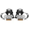 X AUTOHAUX Pair Bicycle Pedals with Toe Clip Foot Strap Reflective Strap