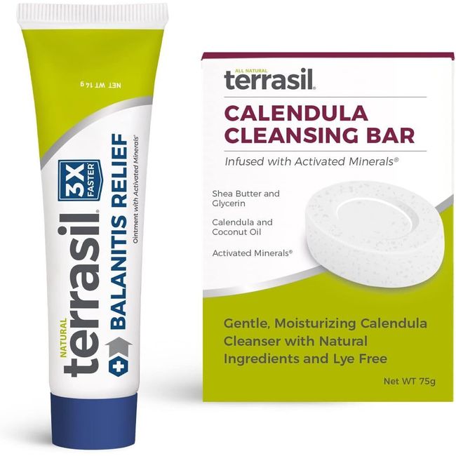 Aidance Terrasil Balanitis Relief w/ Calendula Soap Kit  Natural Skin Relief New