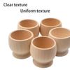 Wooden Egg Cups 4 Brown Wooden Eggs Cups Set Easter Decor