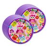 Patchwork Owl Birthday Party Supplies Set Plates Napkins Cups Tableware Kit for 16
