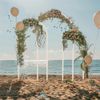 3x Large Metal Arch Backdrop Stand Wedding Arch Square Arched Frame 5/6/6.7ft