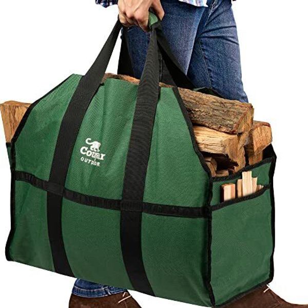 Large Extra Strong Canvas Firewood Carrier Heavy Duty Log Carrier Tote Bag New