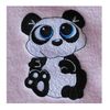 Cuddle Buddy Panda Design (407) - Embroidered Cotton Bath Towel (Cream)