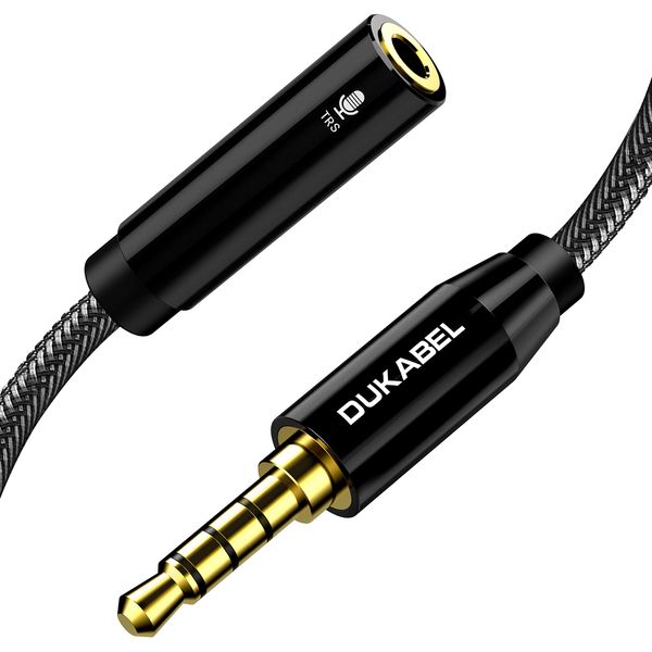 DuKabel TRS-TRRS 3-Pole Stereo Mini Jack (Female) to 4-Pole (Male) Microphone Converter Adapter for Camera and Recorder Microphone Converter Cable Only Compatible with Microphone Function, High