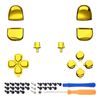 eXtremeRate DIY Replacement Full Set Buttons Compatible with p s 5 Controller BDM-010 & BDM-020 - NO Controller - Glossy Chrome Gold