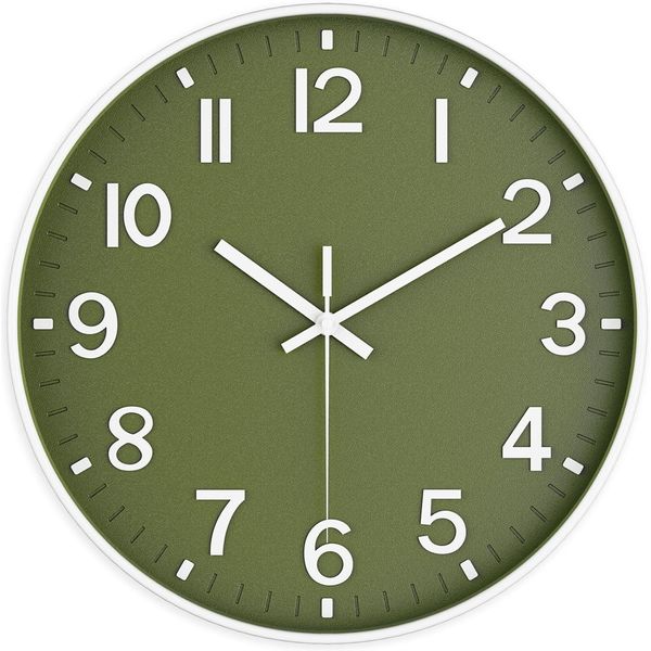 Silent Wall Clock Non-Ticking Battery Operated