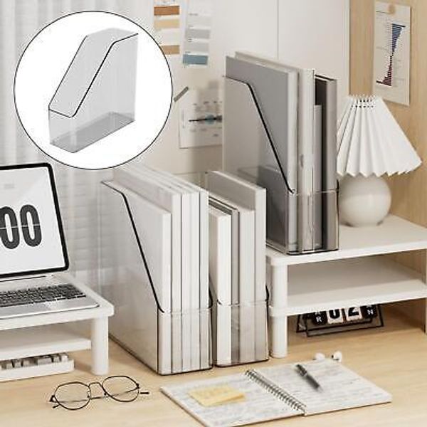 Magazine Holder Clear Wear Resistance Desk Organizer for Office Home