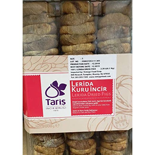 Taris Lerida Turkish Dried Fig 2.2 lbs Kuru Incir