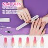Nail Files and Buffer, TsMADDTs Professional Manicure Tools Kit Rectangular Art Care Buffer Block Tools 100/180 Grit 12Pcs/Pa(White)