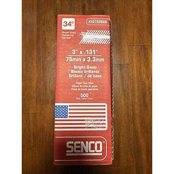 Senco K527APBXR 16 ga. Steel T Head Smooth Shank Angled Strip Framing Nail 3 in.