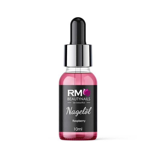 Nagelöl Nail Cuticle Oil mit Pipette Nagelöl Pflege für Nägel und Nagelhaut RM Beautynails 10ml (Raspberry)