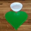 Heart Placemat Set - Gloss Bright Green 2 Placemats Standard 28cm