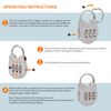 Eagle 3-Digit Combination Padlock, Luggage Lock, Resettable Code Lock, Small, Ideal for Suitcase, Lockers, Portable, Pack of 2