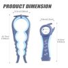 Jar Opener, 5 in 1 Multi Function Bottle Openers Kit, Ring Pull Can Opener with Silicone Handle, for Weak Hands, Elderly & Children (Blue)