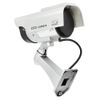 com-four® 2x camera dummy for outside - dummy camera with wall bracket - solar security camera with LED for the house - security camera dummy (02 pieces)