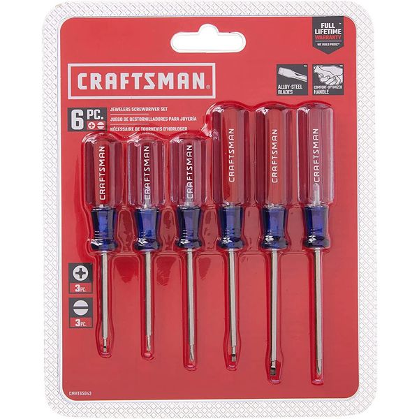 CRAFTSMAN Small Screwdriver Set 6 Piece Jewelers Set CMHT65043 FREE SHIPPING New