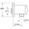 GROHE 28671000 | Relexa Plus Shower Outlet Elbow, Chrome